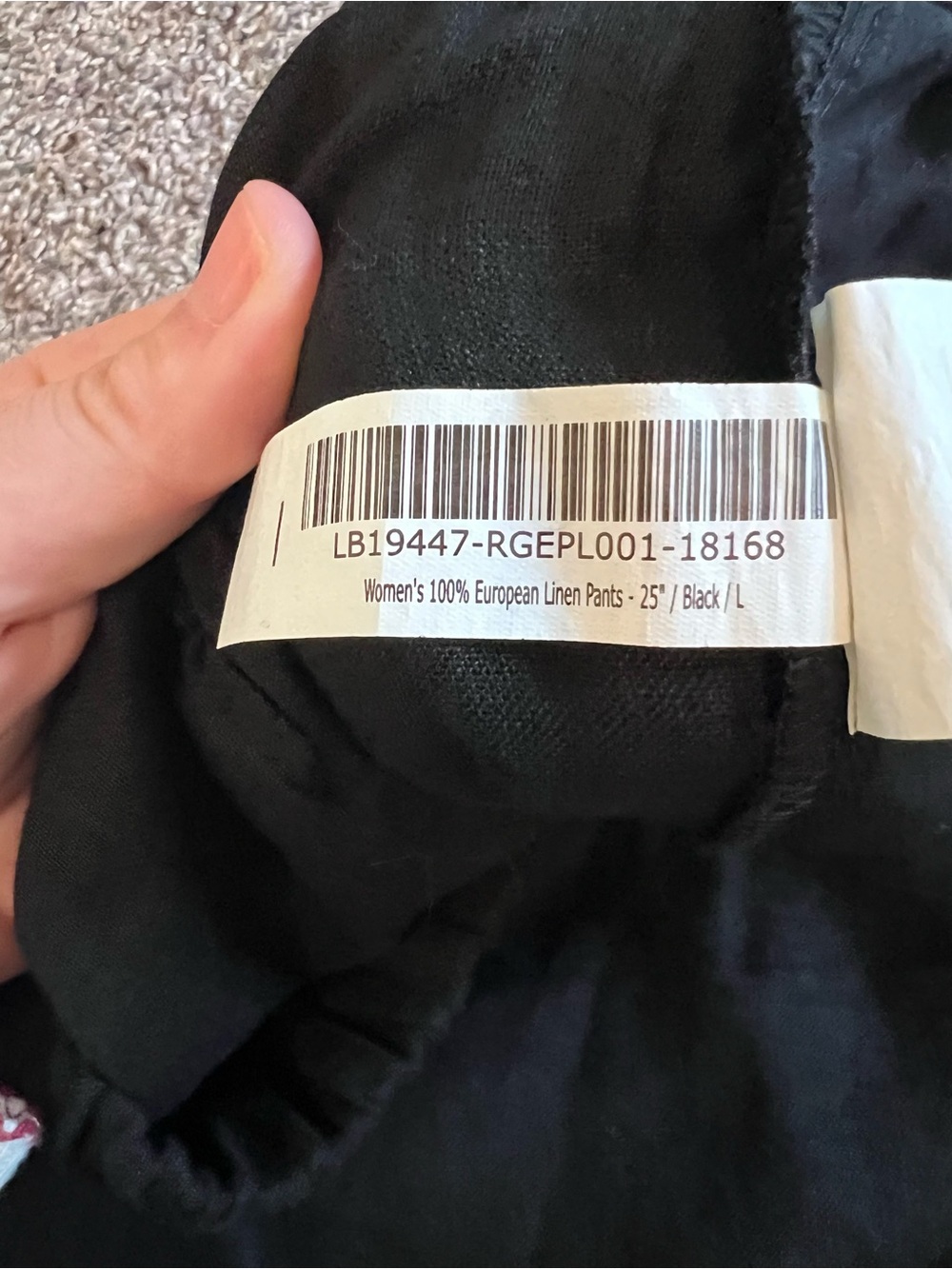 Quince 100% European Linen Pants Black L - Picture 14 of 14